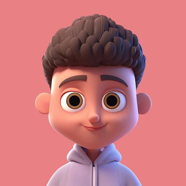 PSD school boy 3d character