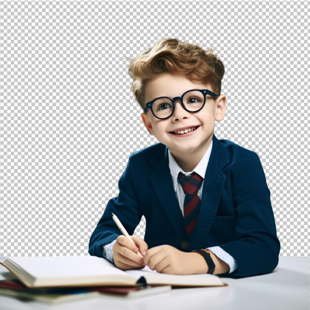 School boy with spectacles