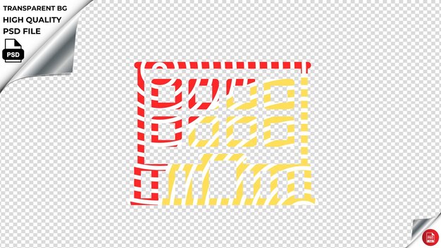 PSD school building psd vector icon red yellow stripped psd transparent