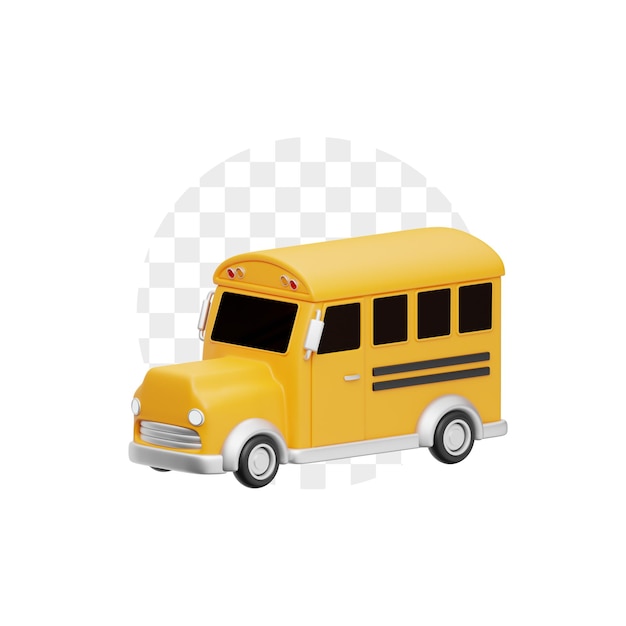 스쿨 버스 3d 아이콘