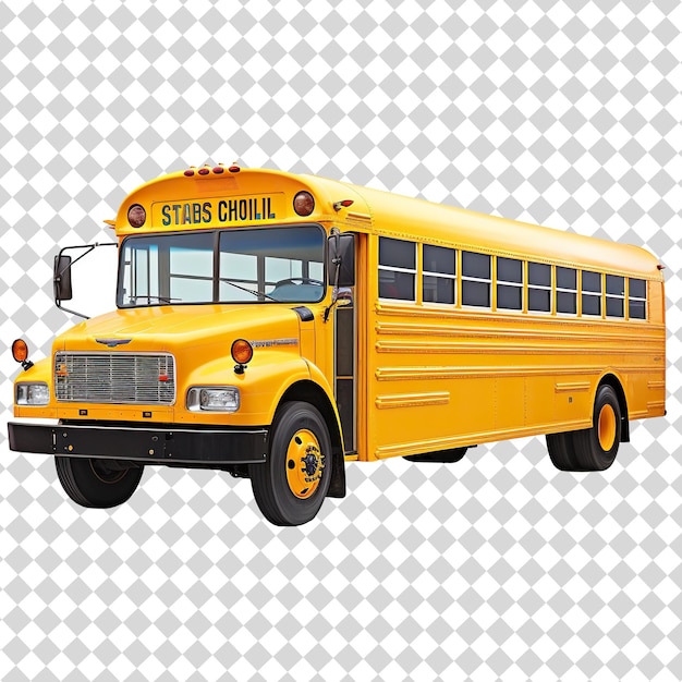 PSD school bus isolated on transparent background psd file format