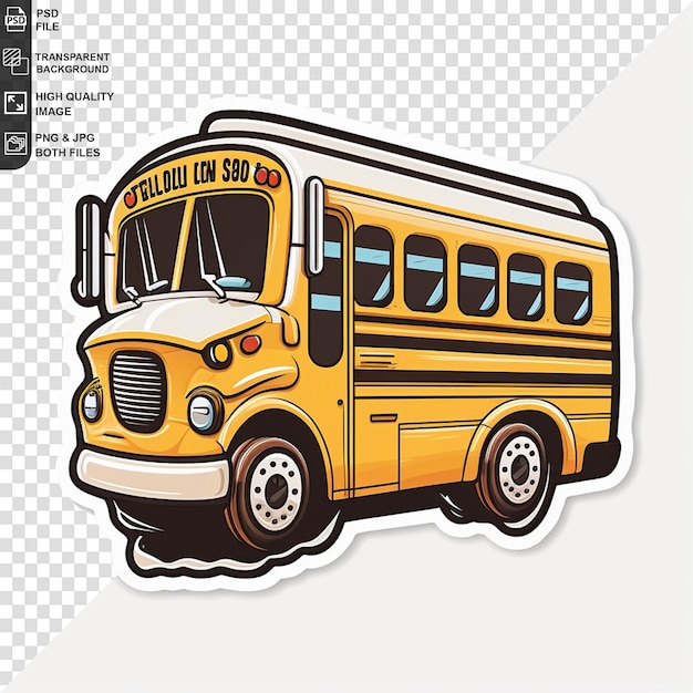 School bus sticker png