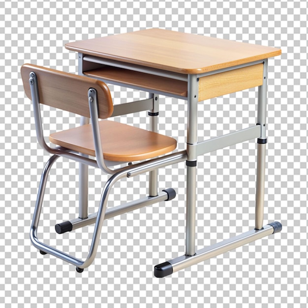 school desk isolated on transparent background