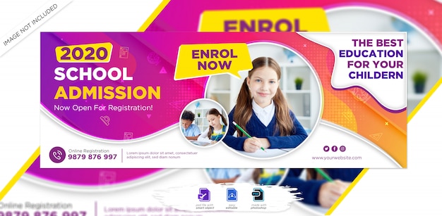 School education admission facebook timeline cover