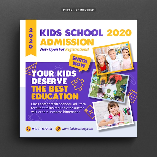 School education admission social media post & web banner