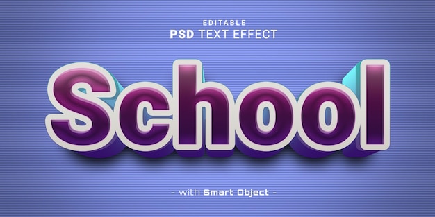 School Letter 3d Text Effect