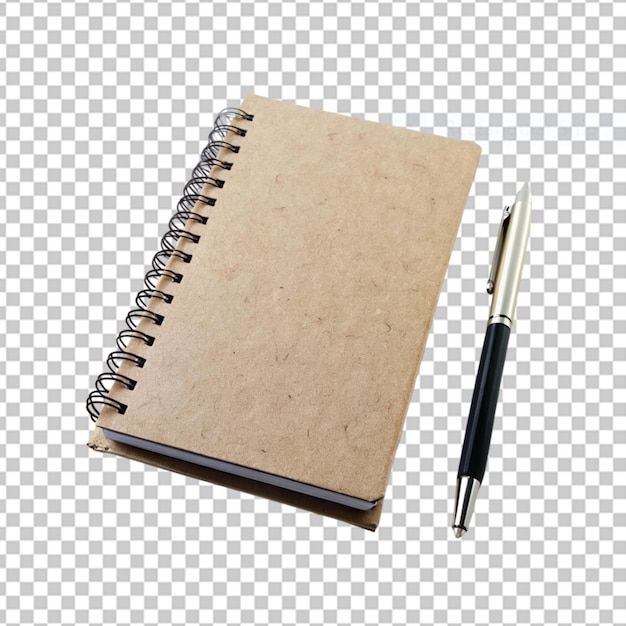 School notebook with copy space and a pencil