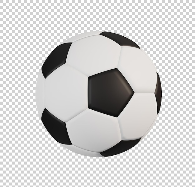 PSD school pictogram concept voetbal bal voetbal geïsoleerd 3d render illustratie