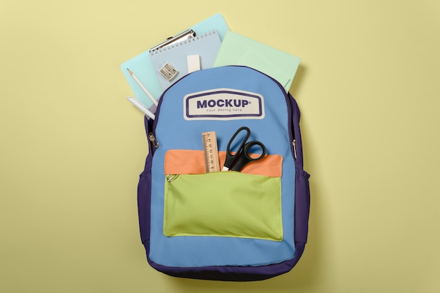 School rugzak mockup mockup ontwerp