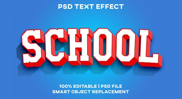 School text effect