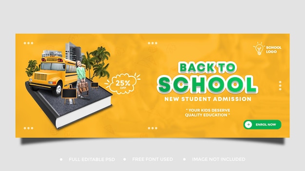 School toelating social media post banner