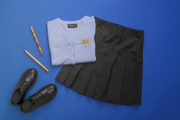 School uniform for children mock-up design