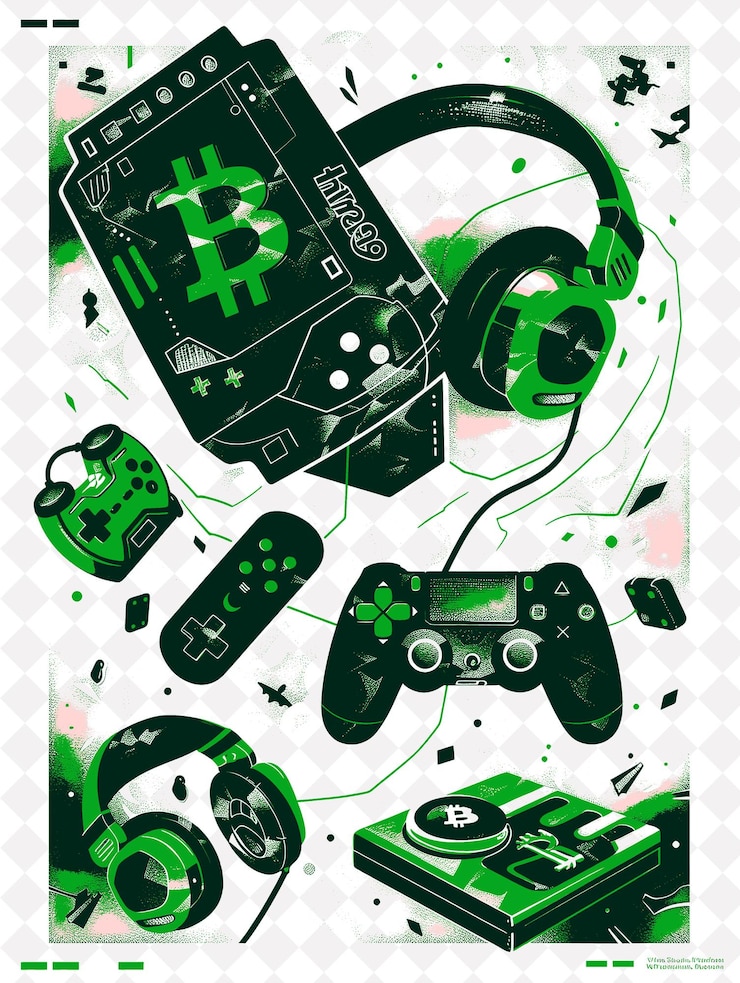 PSD school video game night with a bitcoin video game bitcoin th flat illustration background design