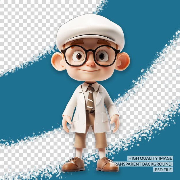 PSD schoolboy 3d png clipart transparent isolated background