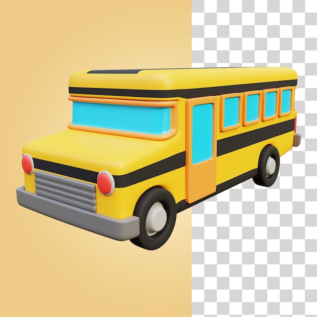 Schoolbus 3d pictogram