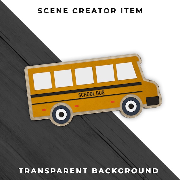 Schoolbus transparant psd