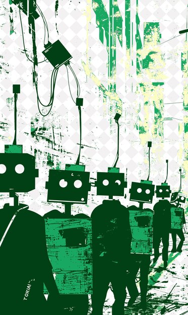 Schools Robotics Lab Creating a Robot Uprising Students Carr Flat Illustration Background Design