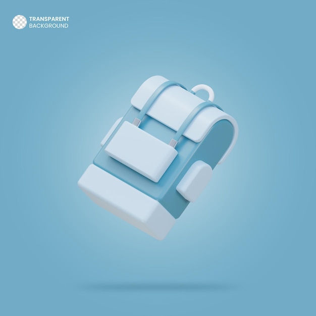 Schooltas isometrische 3d render icon