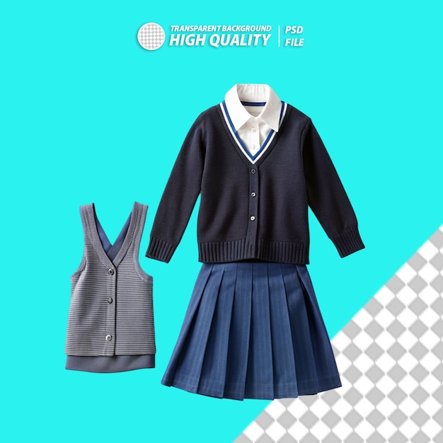 Schooluniform jurk en trui png