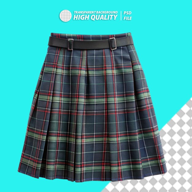 Schooluniform kilt op doorzichtige achtergrond