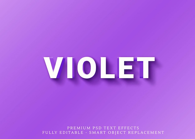 Schoon violet 3d tekststijleffect