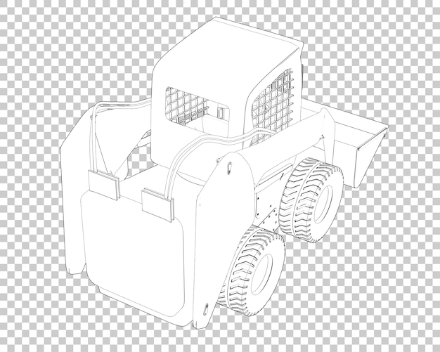 PSD schranklader op transparante achtergrond 3d-rendering illustratie