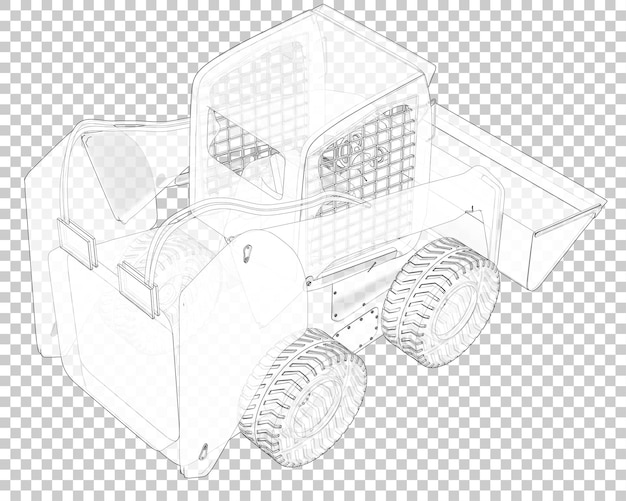 Schranklader op transparante achtergrond 3d-rendering illustratie