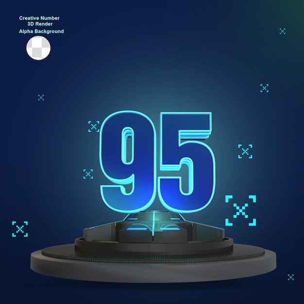 SF ブルー 3D 番号 95