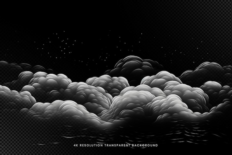 PSD sci fi cloud illustration