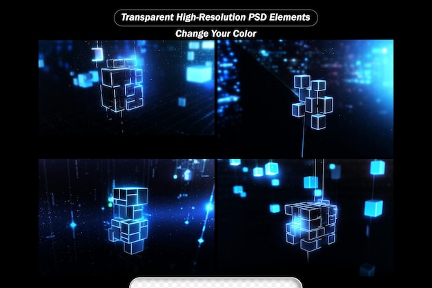 PSD 空の空間における科学的形状 未来主義的な背景