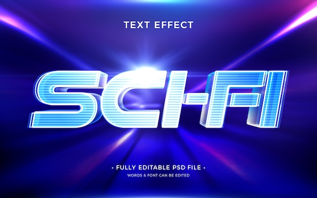 Sci-fi text effect design