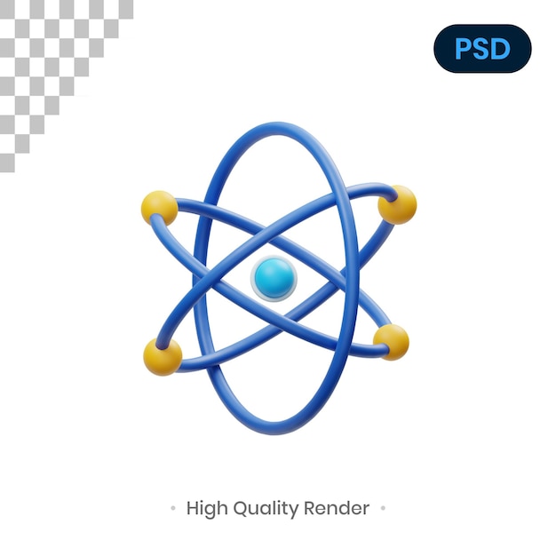 Science 3D Render Illustration Premium Psd