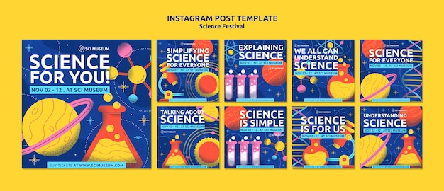 PSD science festival template design