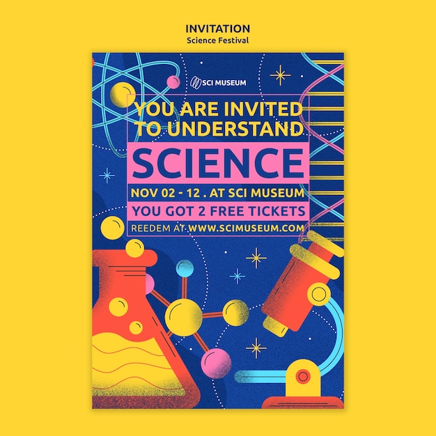 PSD science festival template design