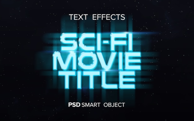 Science fiction text effect