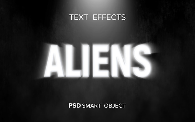 PSD Текстовый эффект научной фантастики