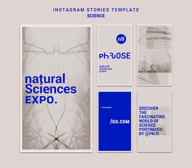 PSD science instagram stories template