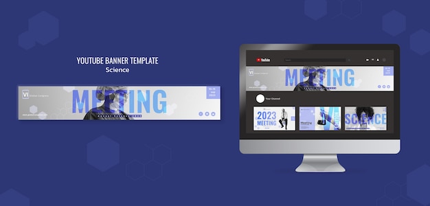 PSD science research youtube banner template