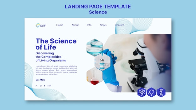 PSD 科学テンプレートのデザイン