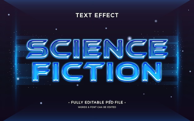 PSD sciencefiction-teksteffect