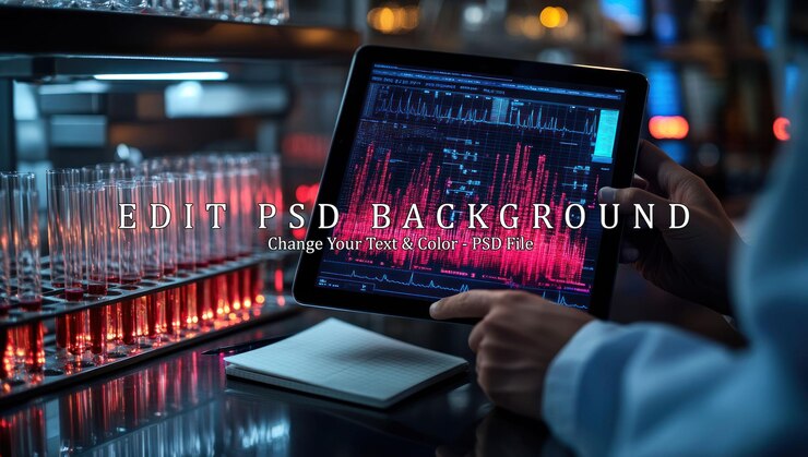 PSD scientist analyzing data on tablet
