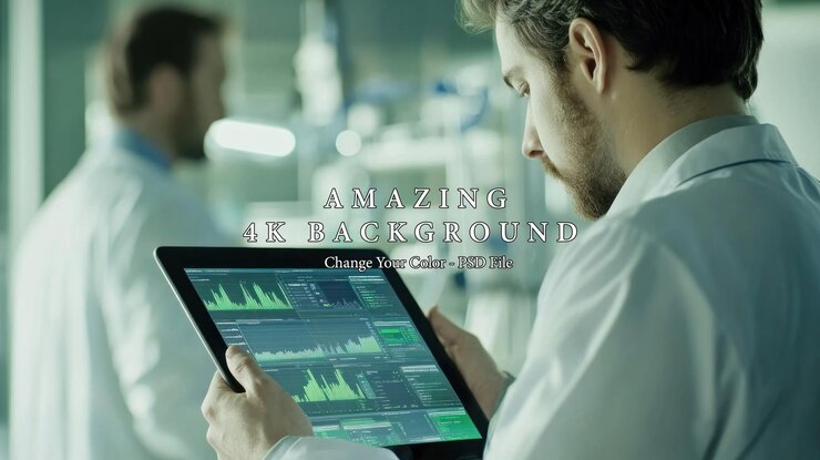 PSD scientist reviewing data on tablet in laboratory