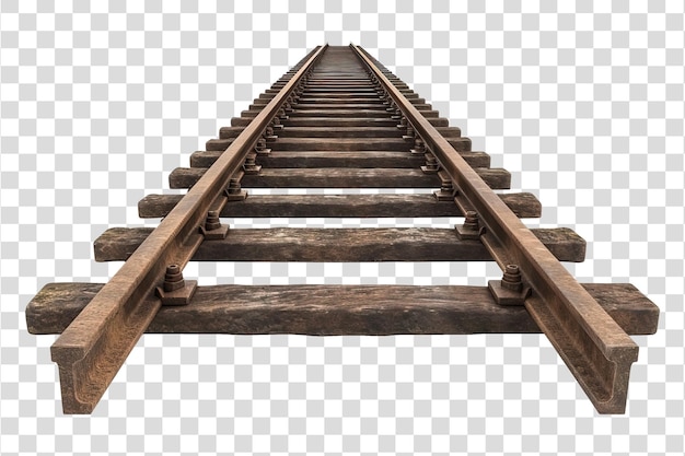 PSD Ścieżki kolejowe izolowane na przezroczystym tle png