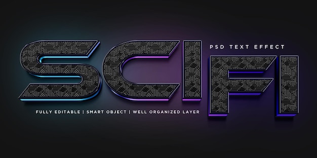 Scifi 3d style text effect