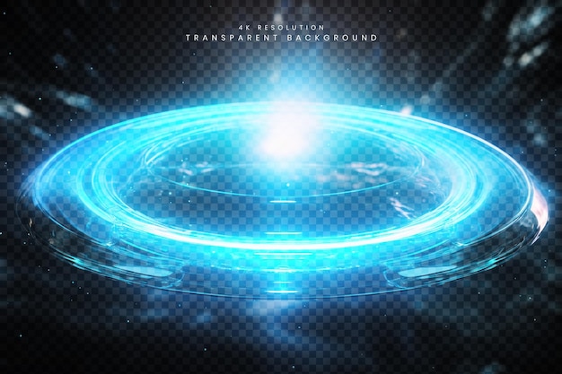 PSD scifi powerful energy light effect on transparent background