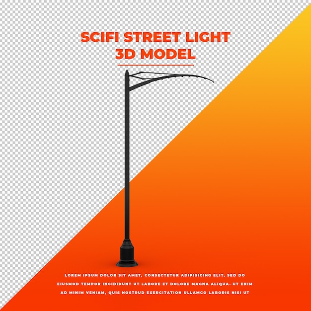 PSD scifi street light