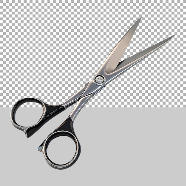 PSD scissor on transparent background ai generated