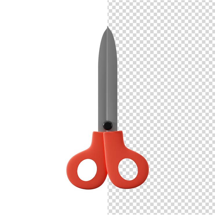 PSD scissors 3d illustration