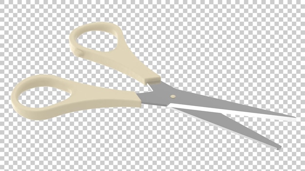 scissors isolated on transparent background 3d rendering illustration