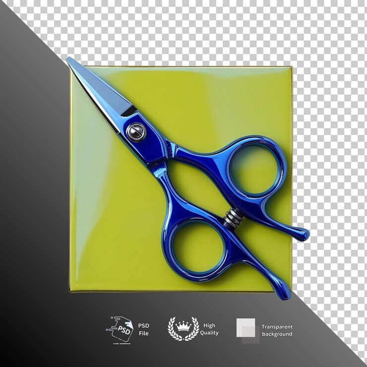 PSD scissors isolated on transparent background